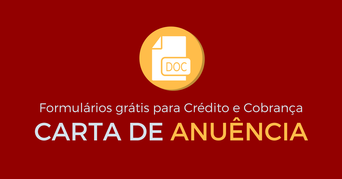 Modelo de Carta de Anuência - CreditoeCobranca.com