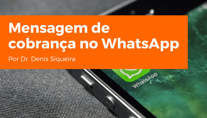 Mensagem de cobrança no WhatsApp