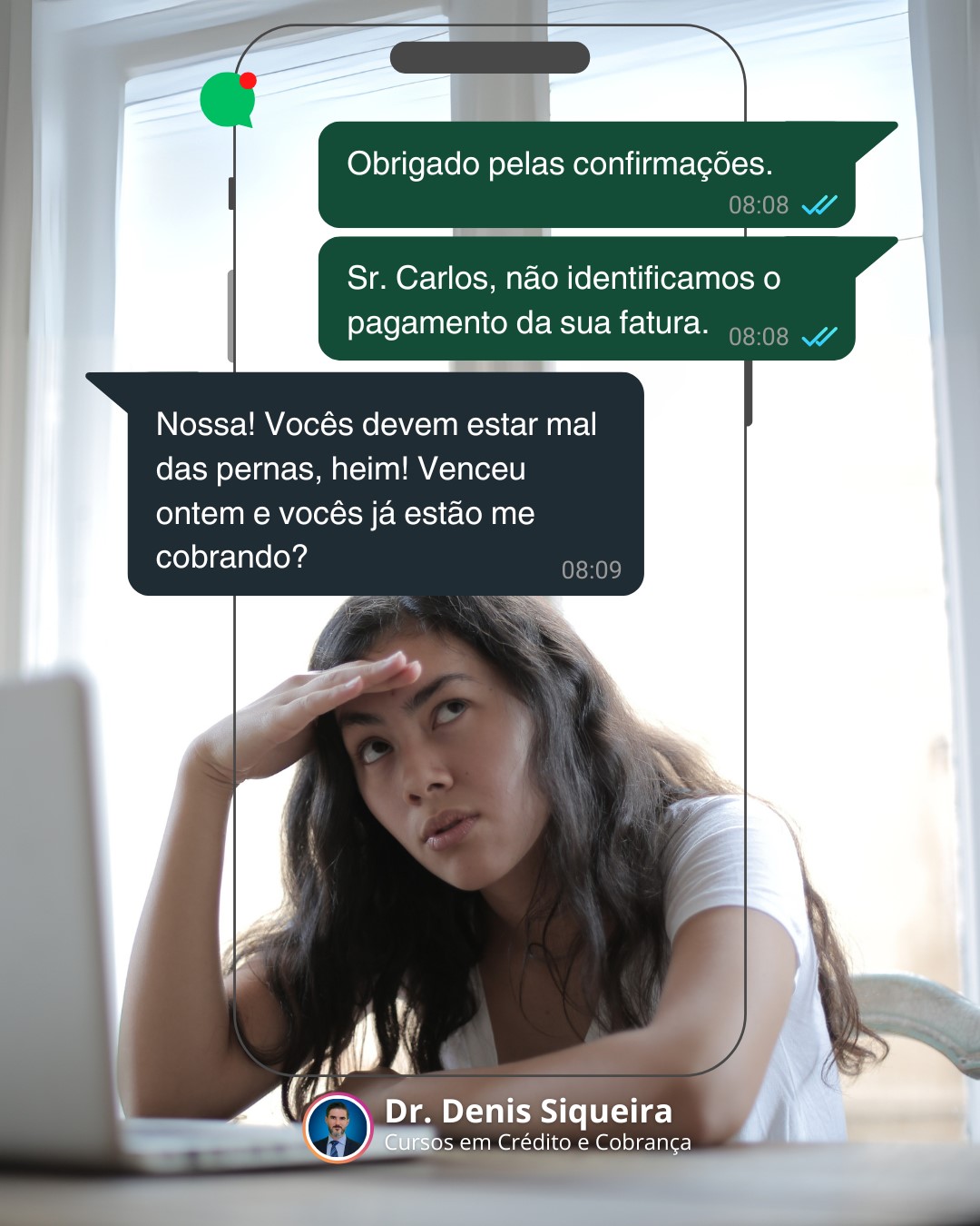 Cobrar no dia seguinte do atraso