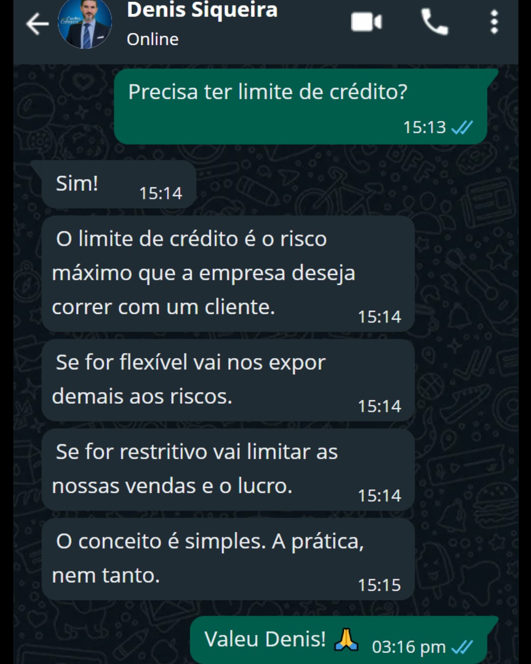 Precisa ter limite de crédito?