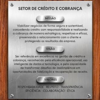 Missão, Visão e Valores em Crédito e Cobrança