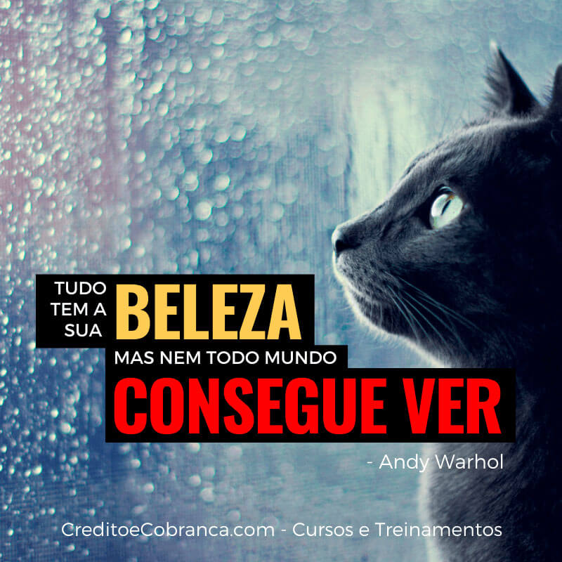 Tudo tem sua beleza, mas nem todo mundo consegue ver